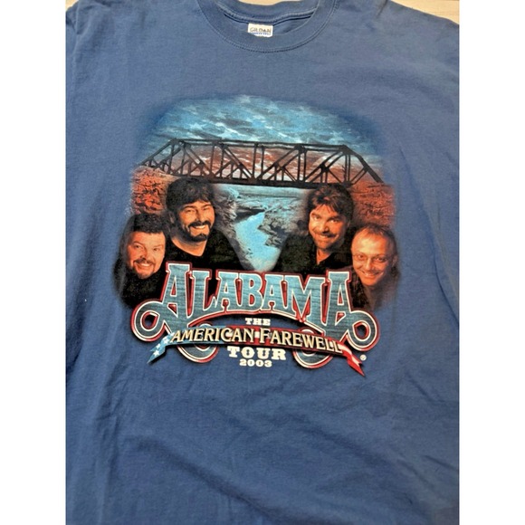 Gildan Other - Vintage Alabama Tshirt Men's XL Blue 2003 Farewell Tour Double Sided Country 00s